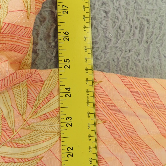 Tommy Bahama Shirt Mens Large Pink Yellow Floral Silk Button Up Hawaiian - Picture 6 of 7